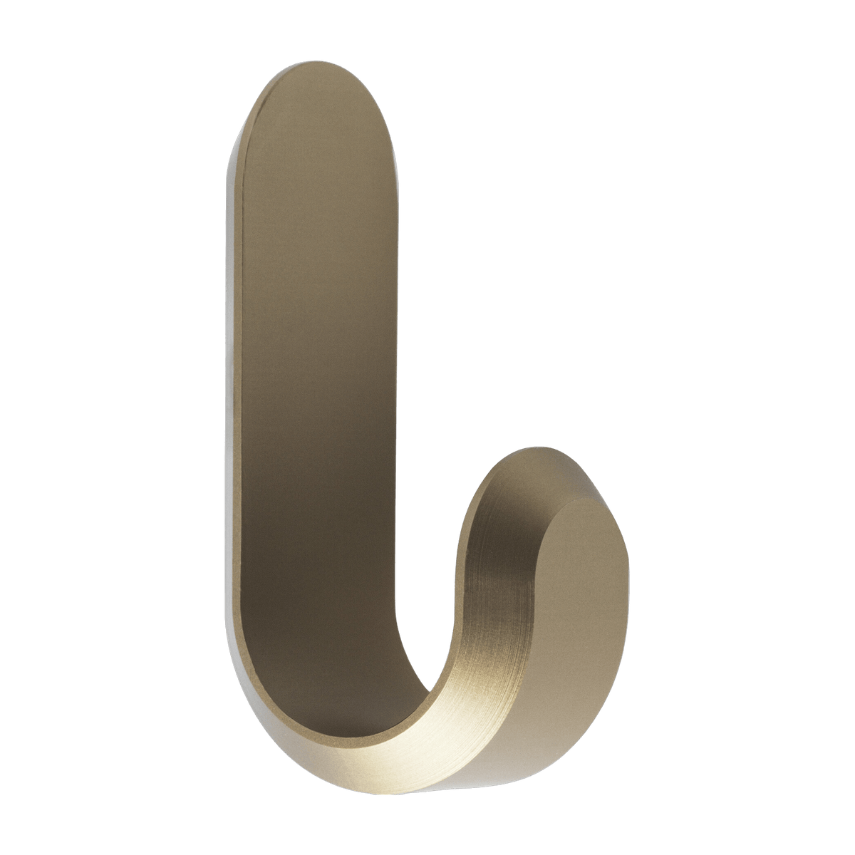 2 patères en aluminium doré Curve Matt gold - Normann Copenhagen - The Cool Republic
