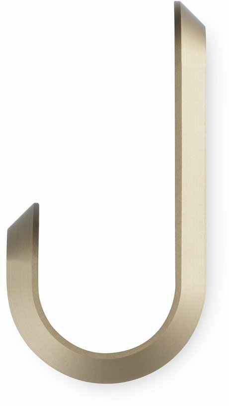 2 patères en aluminium doré Curve Matt gold - Normann Copenhagen - The Cool Republic