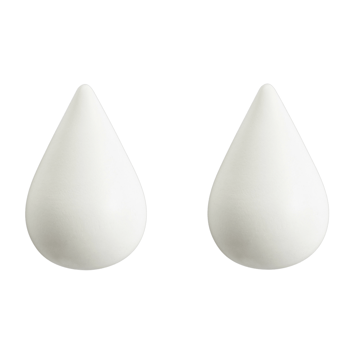2 Patères en bois blanches L Dropit blanc - Normann Copenhagen - The Cool Republic