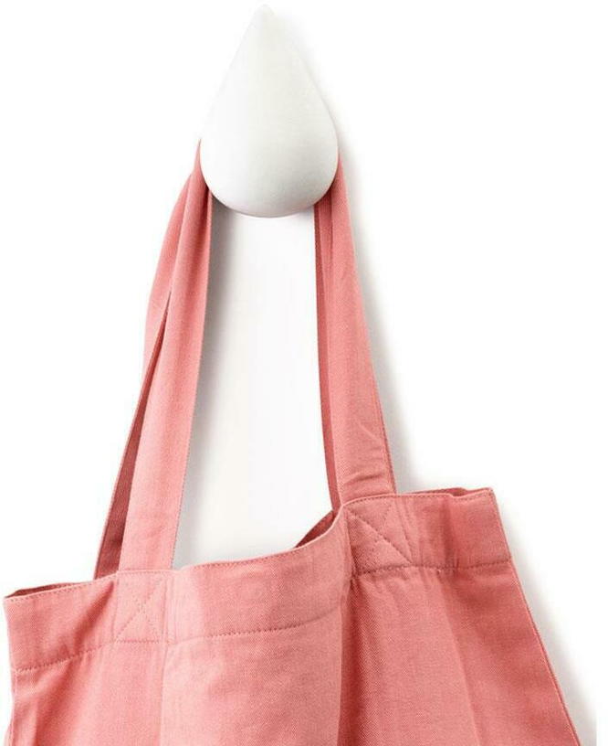 2 Patères en bois blanches L Dropit blanc - Normann Copenhagen - The Cool Republic