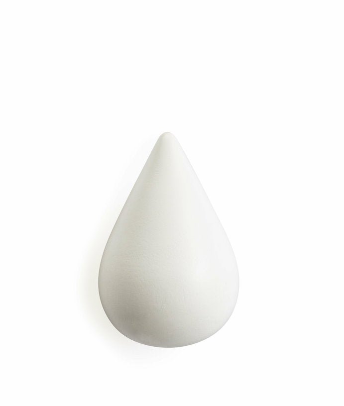 2 Patères en bois blanches S Dropit blanc - Normann Copenhagen - The Cool Republic