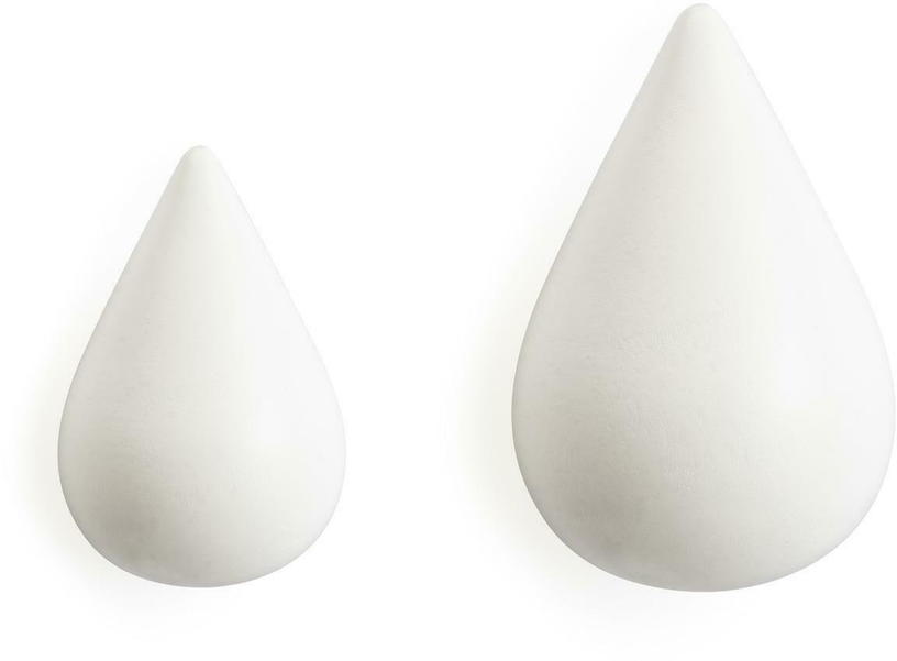 2 Patères en bois blanches S Dropit blanc - Normann Copenhagen - The Cool Republic
