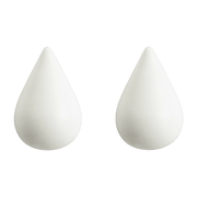 2 Patères en bois blanches S Dropit blanc - Normann Copenhagen - The Cool Republic