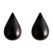 2 Patères en bois noires S Dropit noir - Normann Copenhagen - The Cool Republic