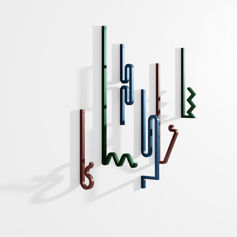 2 Patères graphiques bleu Zag - La Chance - The Cool Republic