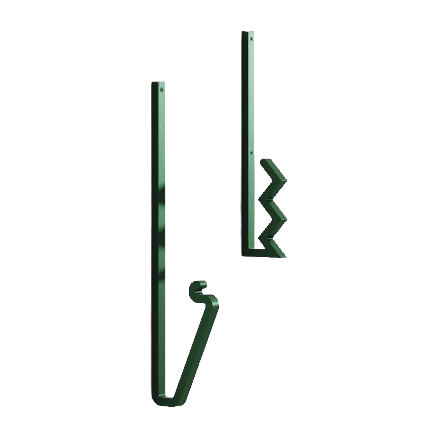 2 Patères graphiques vert Zag - La Chance - The Cool Republic