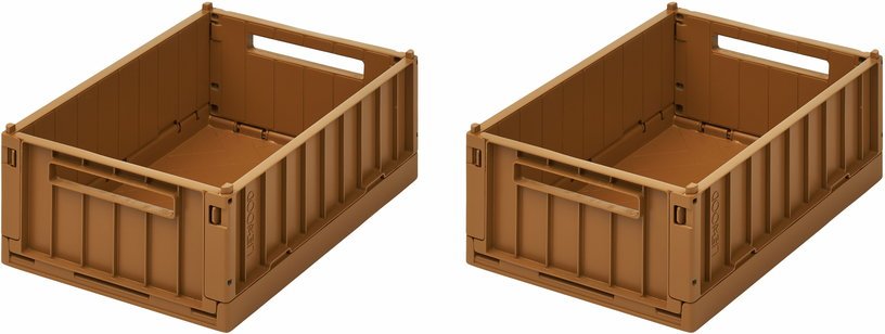2 petites boites de rangement caramel Weston Storage Box - Liewood - The Cool Republic