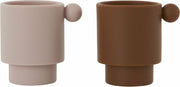 2 Petites tasses Tiny Inka caramel / rose - OYOY - The Cool Republic