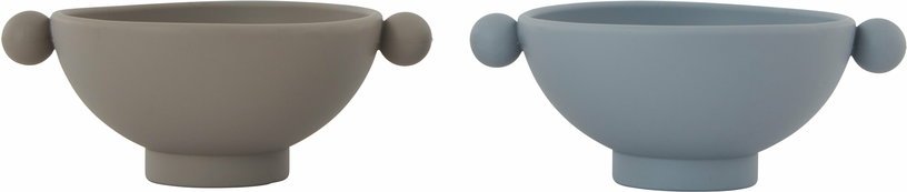 2 Petits bols Tiny Inka bleu poussière / argile - OYOY - The Cool Republic
