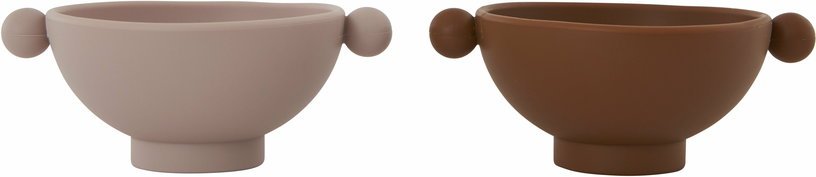 2 Petits bols Tiny Inka caramel / rose - OYOY - The Cool Republic