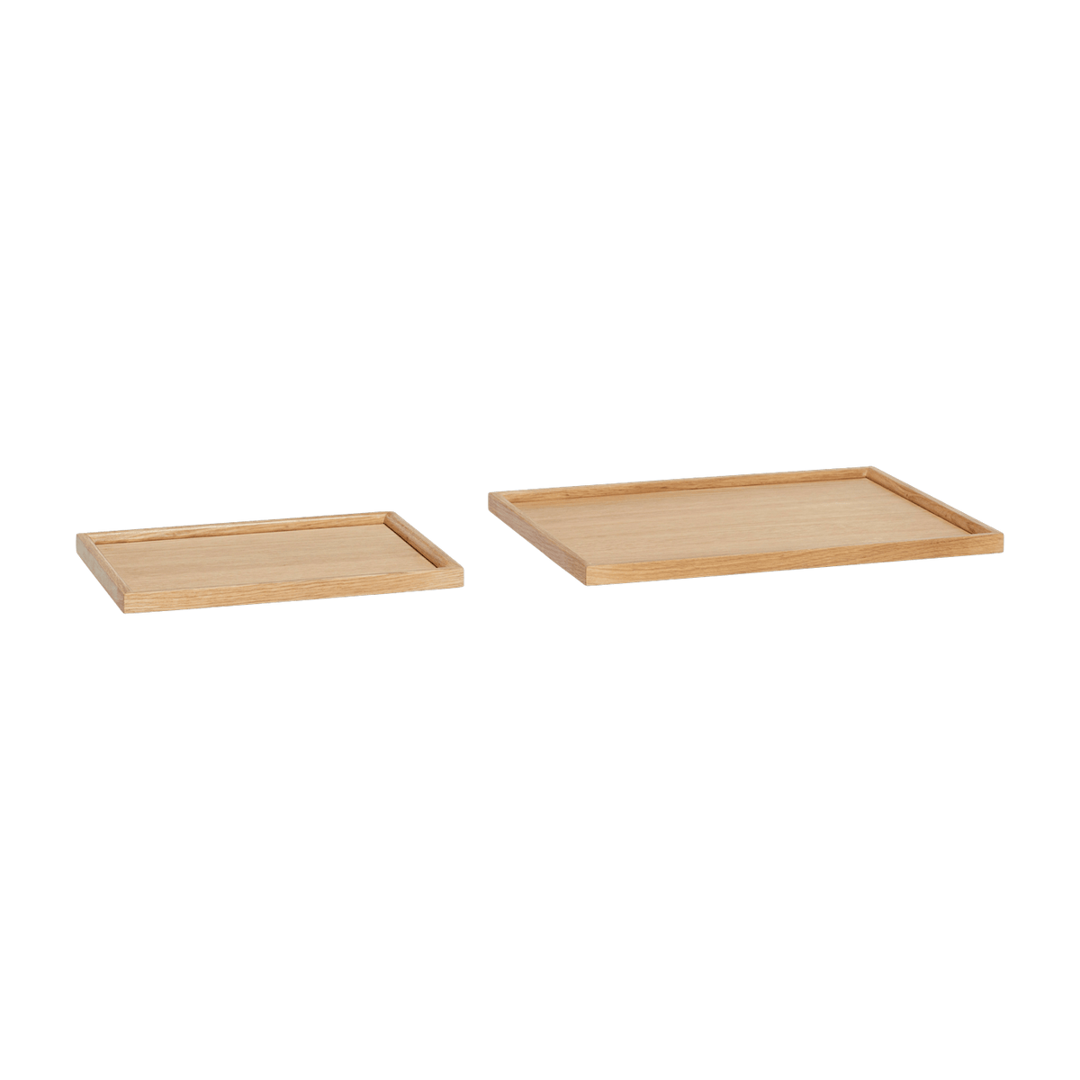 2 plateaux en bois de chêne clair - Hübsch - The Cool Republic