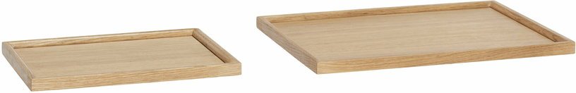 2 plateaux en bois de chêne clair - Hübsch - The Cool Republic