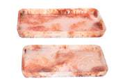 2 plateaux haut en résine rubis et crème Rih - Versmissen - The Cool Republic