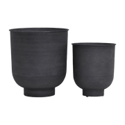 2 Pots de fleurs gris foncé Vig - House Doctor - The Cool Republic