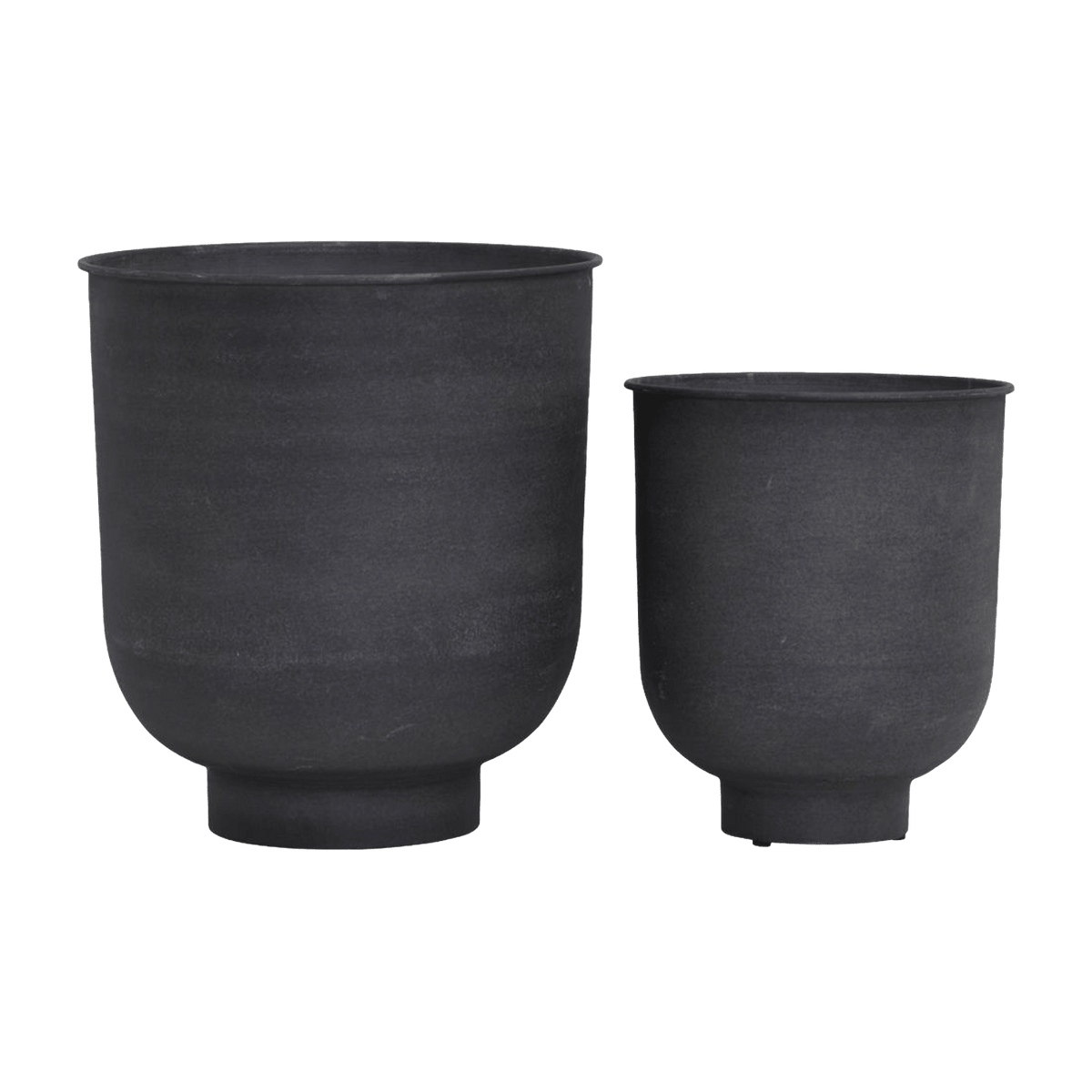 2 Pots de fleurs gris foncé Vig - House Doctor - The Cool Republic