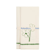 2 serviettes de table en popeline de coton bio à fleurs vert 45 x 45 cm - Nobodinoz - The Cool Republic