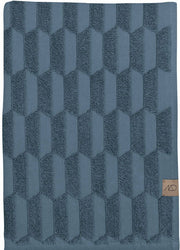 2 Serviettes de toilette bleu ardoise 35 x 55 cm Geo - Mette Ditmer - The Cool Republic