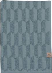 2 Serviettes de toilette bleu pierre 35 x 55 cm Geo - Mette Ditmer - The Cool Republic