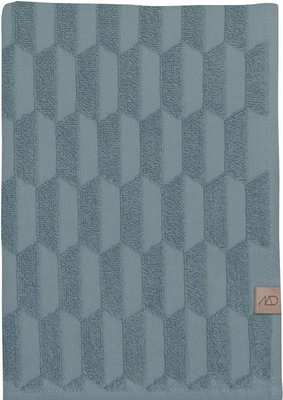 2 Serviettes de toilette bleu pierre 35 x 55 cm Geo - Mette Ditmer - The Cool Republic