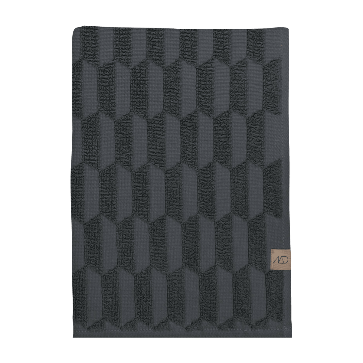 2 Serviettes de toilette gris anthracite 35 x 55 cm Geo - Mette Ditmer - The Cool Republic