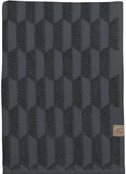 2 Serviettes de toilette gris anthracite 35 x 55 cm Geo - Mette Ditmer - The Cool Republic