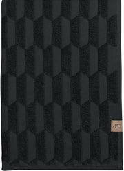 2 Serviettes de toilette noires 35 x 55 cm Geo - Mette Ditmer - The Cool Republic