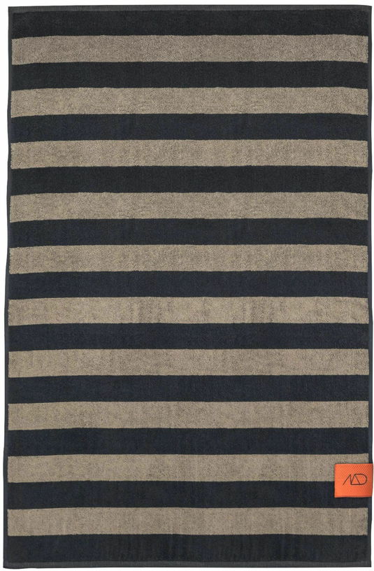 2 Serviettes rayées sable et gris 35 x 55 cm Aros - Mette Ditmer - The Cool Republic