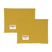 2 mustard embossed placemats - Maryne Guyot Créations - The Cool Republic