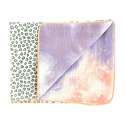 2 sets de table réversibles motif léopard bleu et tie and dye Graou Bleu - Maryne Guyot Créations - The Cool Republic