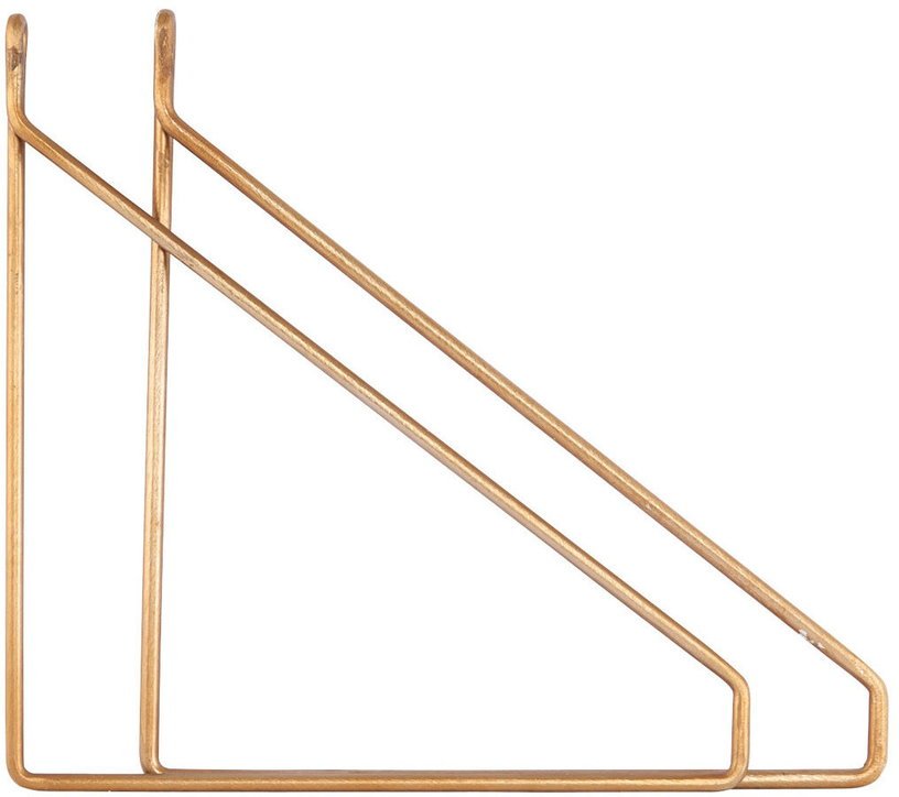 2 Supports muraux pour étagère dorés Brackets - House Doctor - The Cool Republic