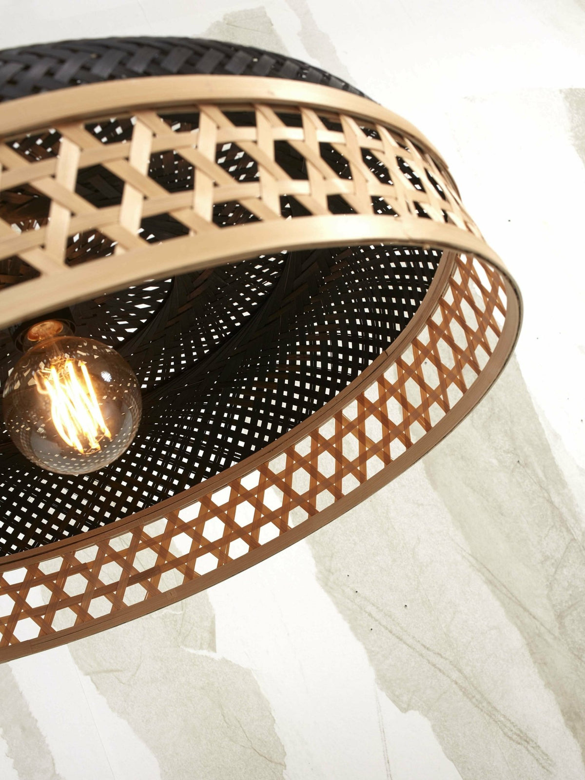 2 Suspensions en bambou noir et naturel 60/40 cm Ubud - Good & Mojo - The Cool Republic