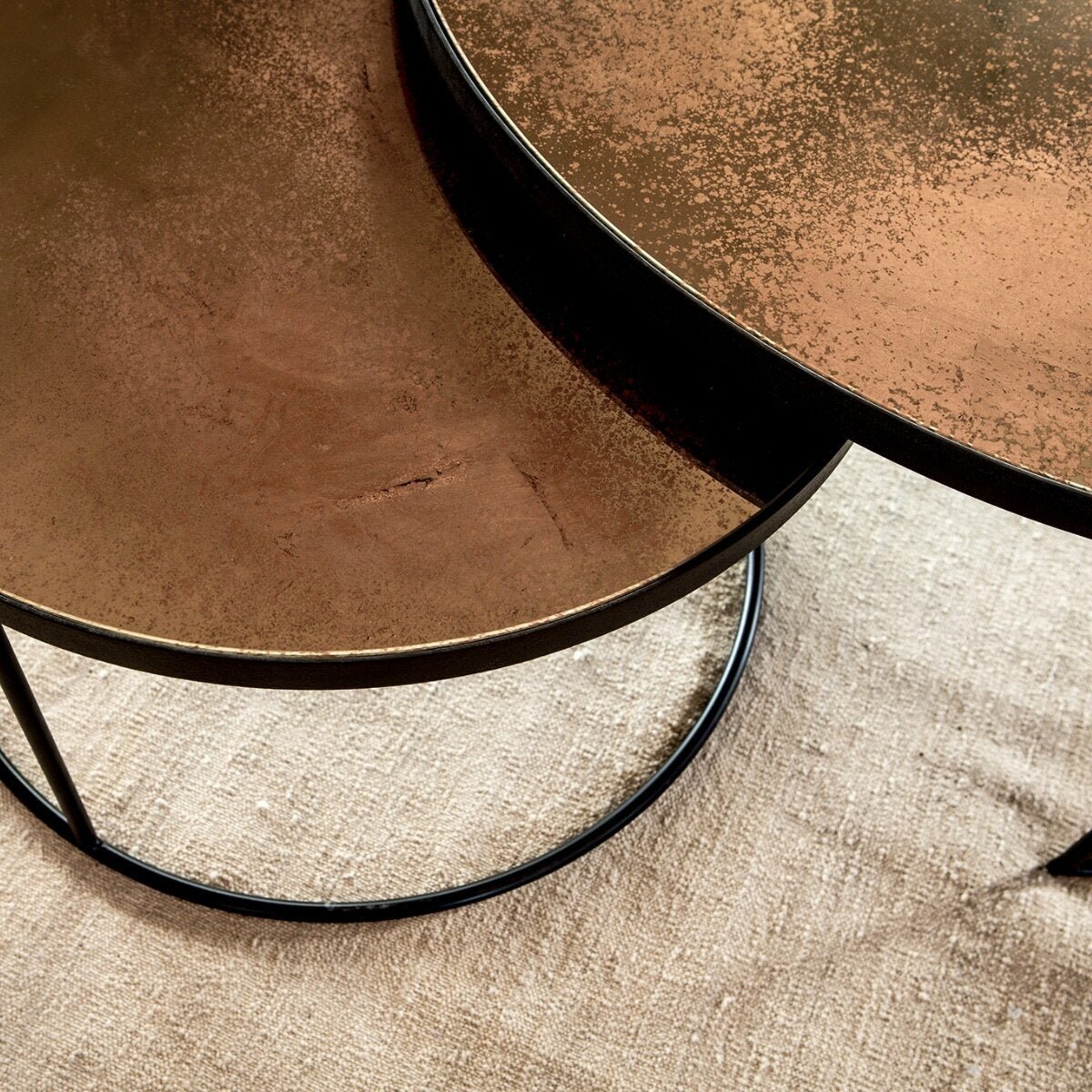 2 Tables basses bronze Nesting Coffee - Ethnicraft Accessories - The Cool Republic