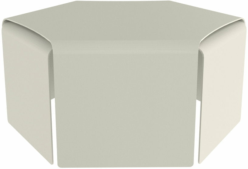 2 Tables basses en acier blanc et sable Ponant - Matière Grise - The Cool Republic