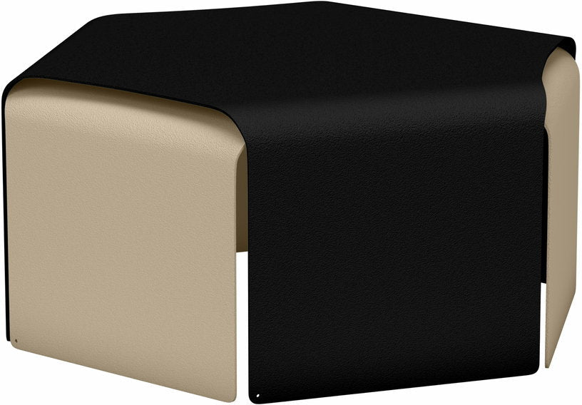 2 Tables basses en acier noir et crème Ponant - Matière Grise - The Cool Republic