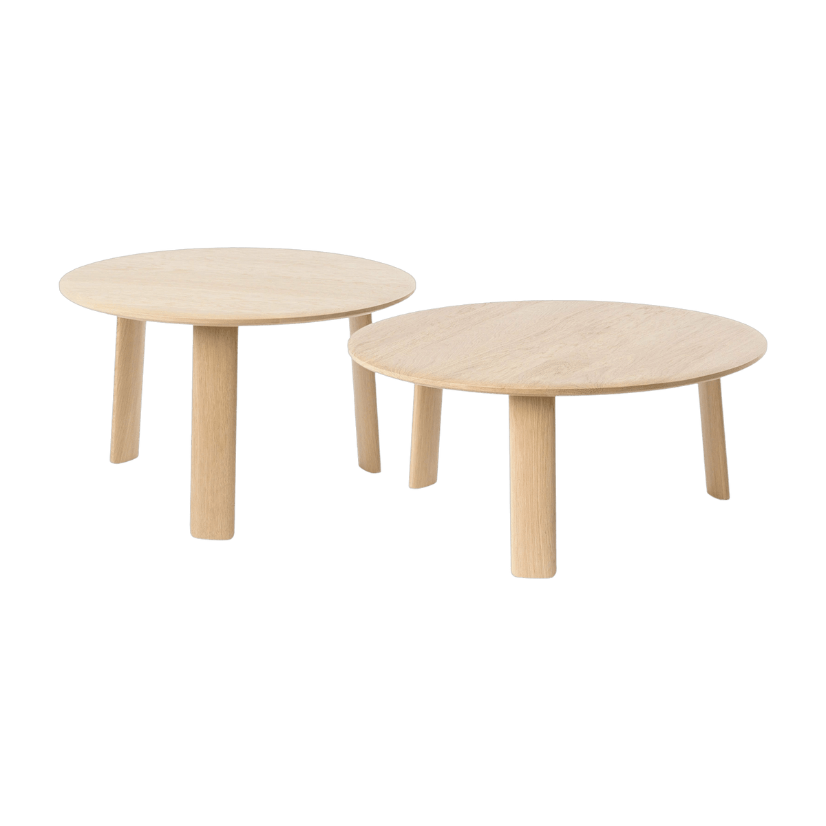 2 tables basses en chêne 60 et 70 cm Alle - Hem - The Cool Republic