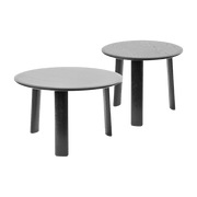 2 tables basses en chêne noir 50 et 60 cm Alle - Hem - The Cool Republic