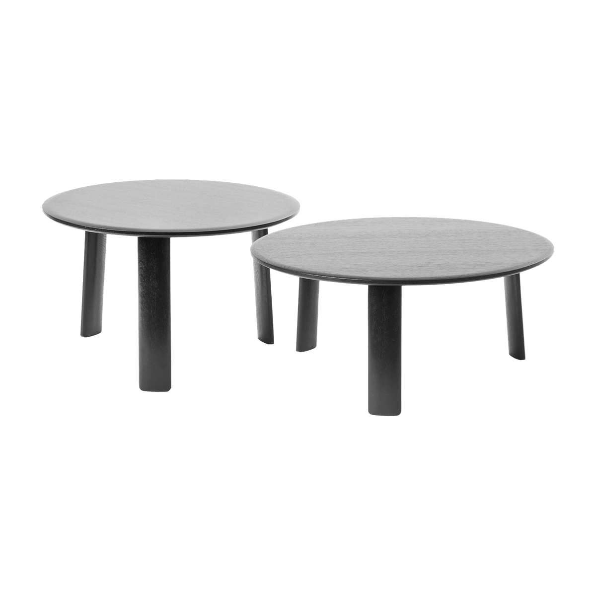 2 tables basses en chêne noir 60 et 70 cm Alle - Hem - The Cool Republic