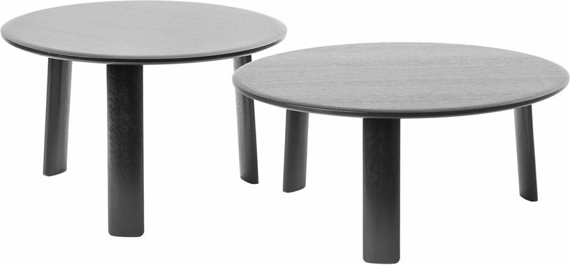 2 tables basses en chêne noir 60 et 70 cm Alle - Hem - The Cool Republic