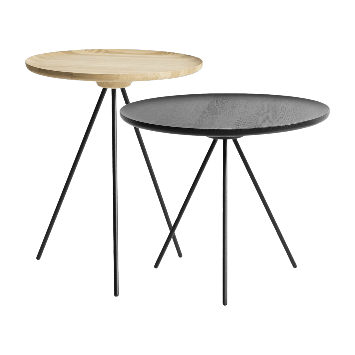 2 tables basses en frêne Ash&Black Key - Hem - The Cool Republic