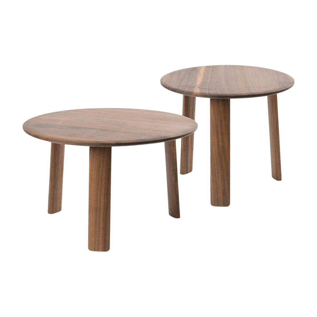 2 tables basses en noyer 50 et 60 cm Alle - Hem - The Cool Republic