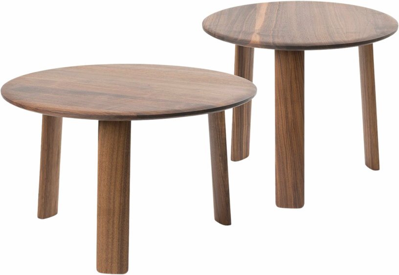 2 tables basses en noyer 50 et 60 cm Alle - Hem - The Cool Republic
