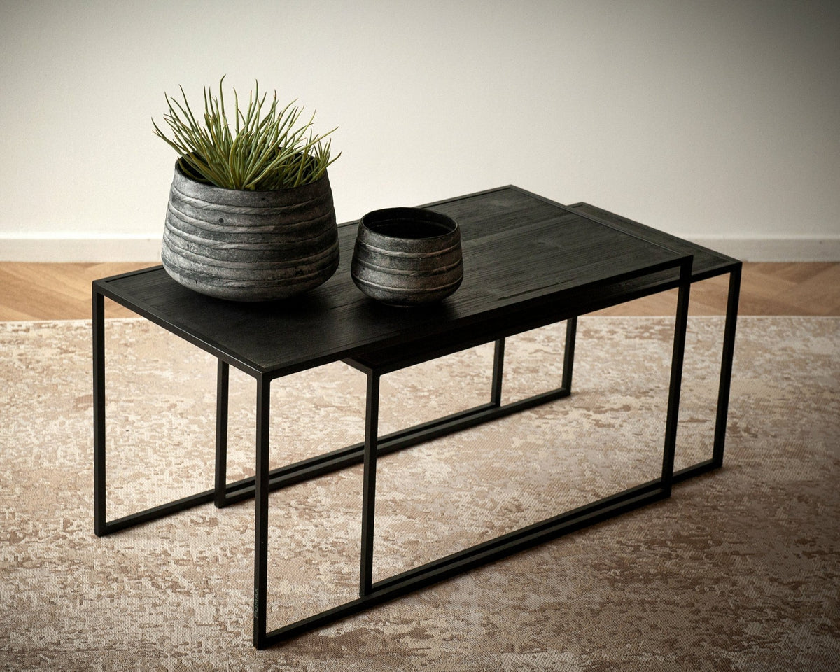 2 Black Eszential Coffee Tables - Pomax - The Cool Republic