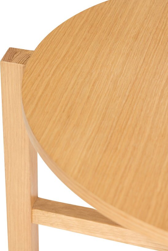 2 Tables basses rondes en bois de chêne naturel Four - Hübsch - The Cool Republic