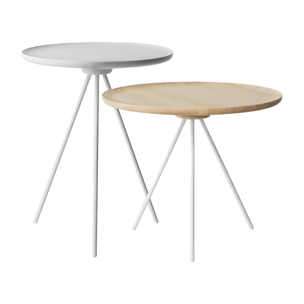 2 tables d'appoint en frêne White&Ash Key - Hem - The Cool Republic