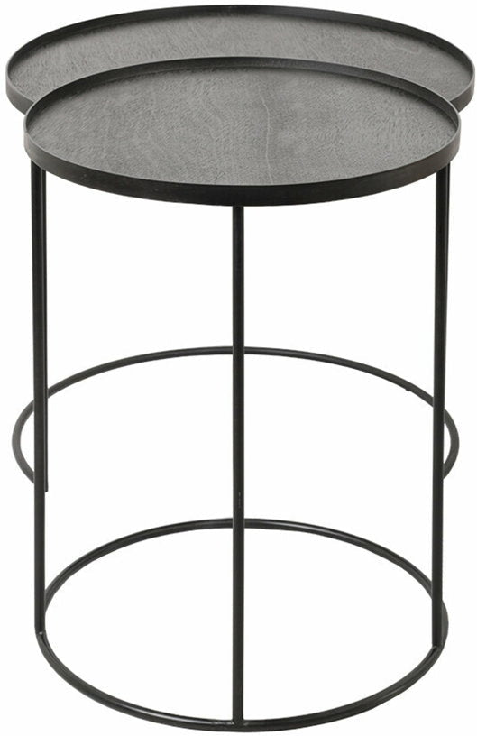 2 tables d'appoint en métal à plateau rond S/L - Ethnicraft Accessories - The Cool Republic