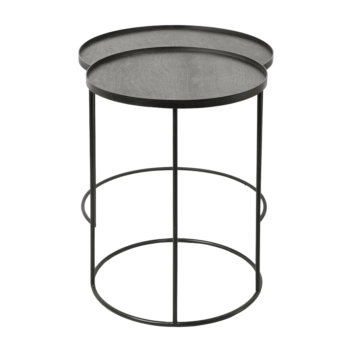 2 tables d'appoint en métal à plateau rond S/L - Ethnicraft Accessories - The Cool Republic