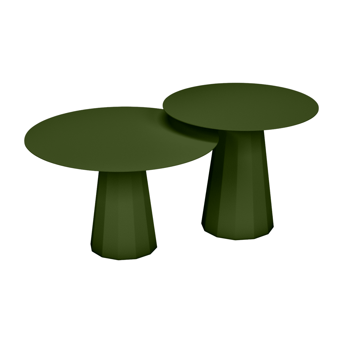 2 Tables gigognes kaki Ankara - Matière Grise - The Cool Republic