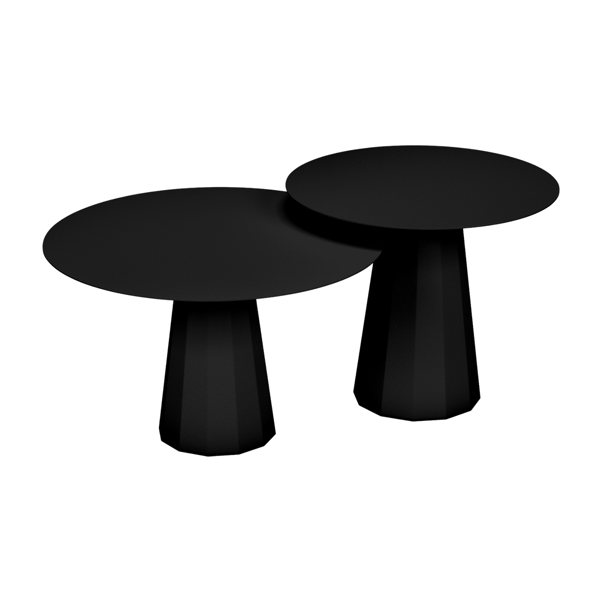 2 Tables gigognes noir mat Ankara - Matière Grise - The Cool Republic