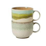 2 tasses à thé en céramique néo 14,2x10,4x8,3cm 70's ceramics - HKliving - The Cool Republic