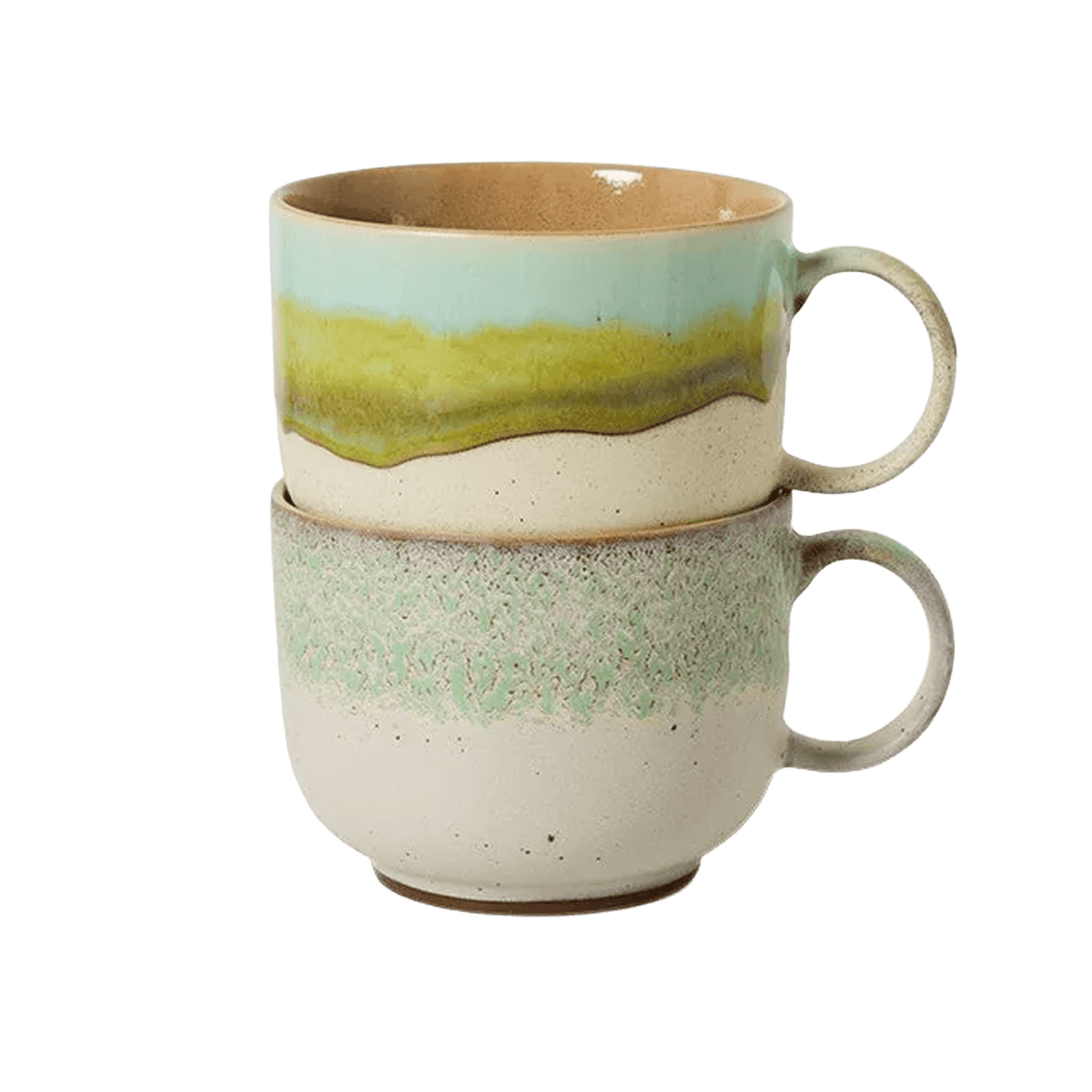 2 tasses à thé en céramique néo 14,2x10,4x8,3cm 70's ceramics - HKliving - The Cool Republic